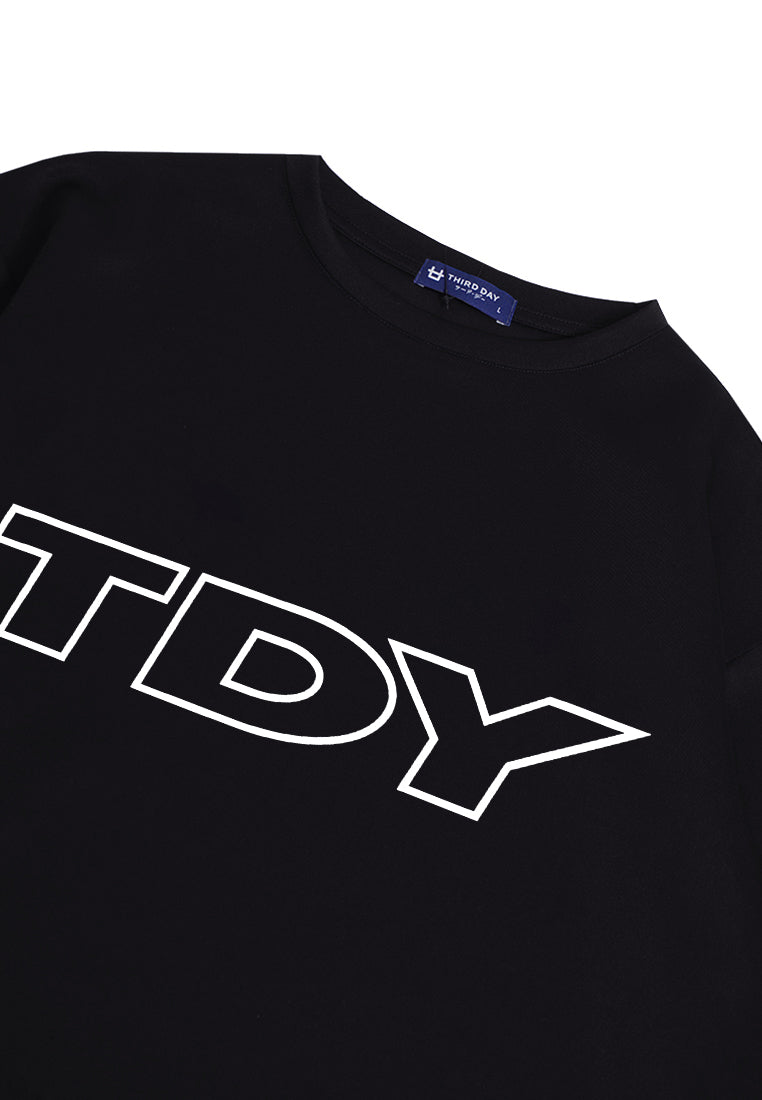 Third Day MTK35 Kaos Oversize Distro Pria Big Tdy Outline Hitam