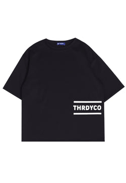 Third Day MTK51 Kaos Oversize Distro Pria Thrdyco 2Lines Bottom Hitam