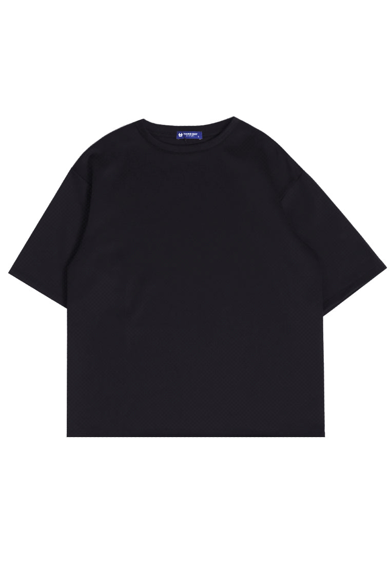 Third Day MTK54 Kaos Oversize Distro Pria Osaka Katakana Back Vertikal Hitam