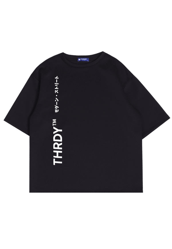 Third Day MTK61 Kaos Oversize Distro Pria THRDYtm Vertikal Hitam