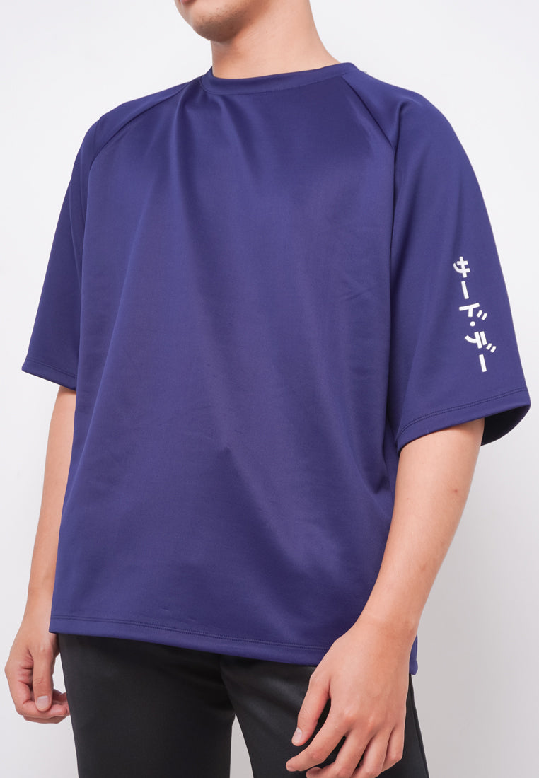 Third Day MTK69 Kaos Distro Oversize Pria Katakana Arm Navy