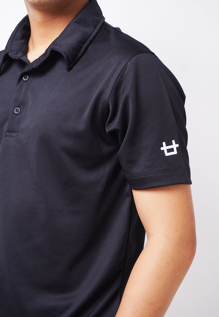 Third Day MTK77 Polo Shirt Casual Pria Logo Arm Hitam