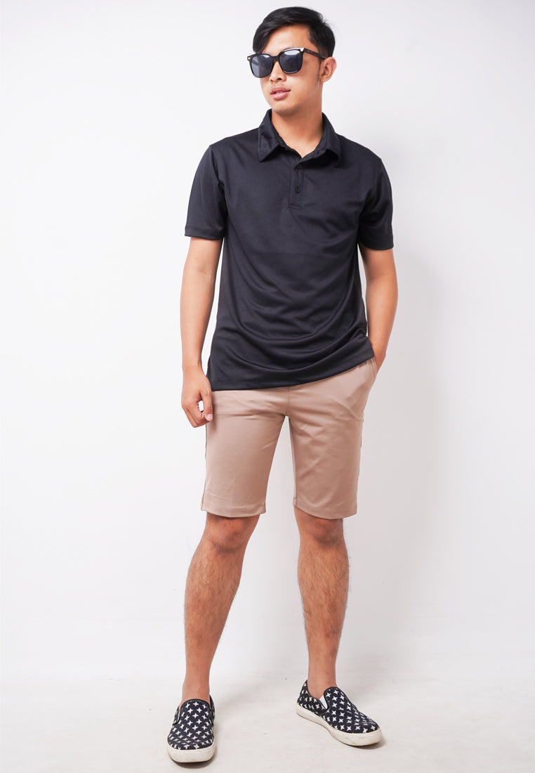 Third Day MTK77 Polo Shirt Casual Pria Logo Arm Hitam