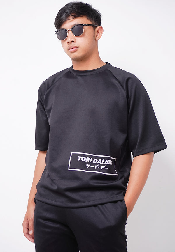 Third Day MTK92 Kaos Oversize Distro Pria Tori Daijiro Waist Black