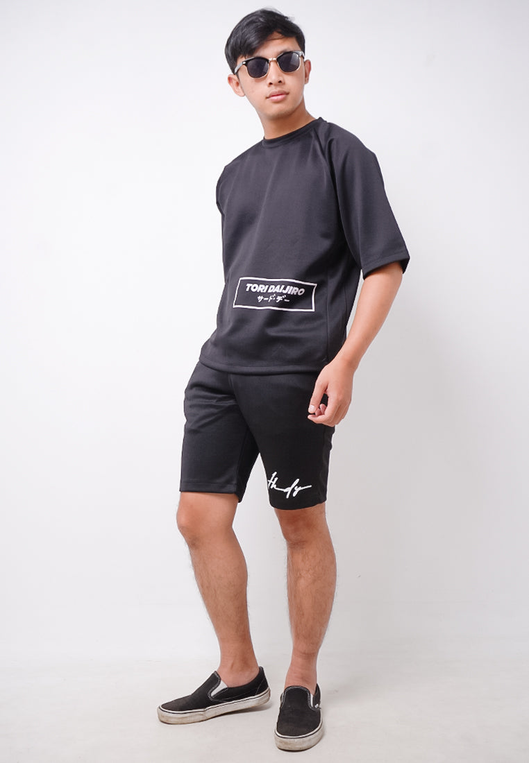 Third Day MTK92 Kaos Oversize Distro Pria Tori Daijiro Waist Black