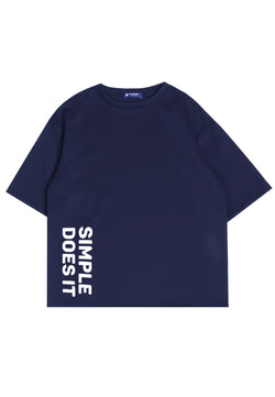 Third Day MTL06 Kaos Oversize Distro Pria Simple Doest It Waist Vertikal Navy