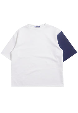 Third Day MTL15 Kaos Oversize Distro Pria Polos Block White Navy