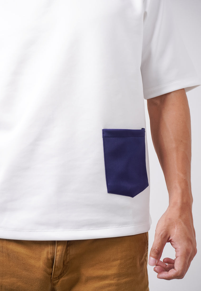 Third Day MTL16 Kaos Oversize Distro Pria Pocket White Navy Bottom