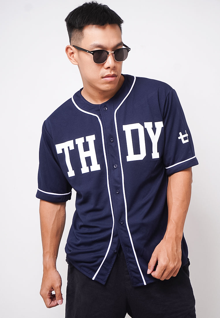 Third Day MTL24 Kaos Baseball Distro Pria Thdy Navy