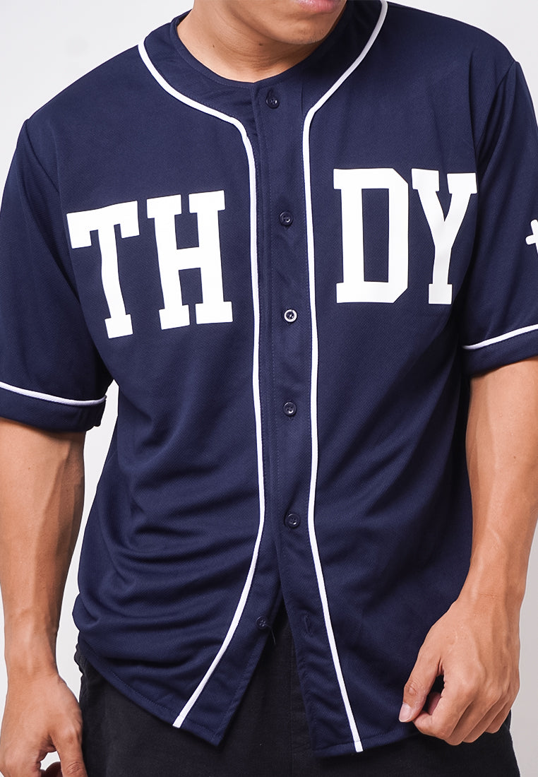 Third Day MTL24 Kaos Baseball Distro Pria Thdy Navy