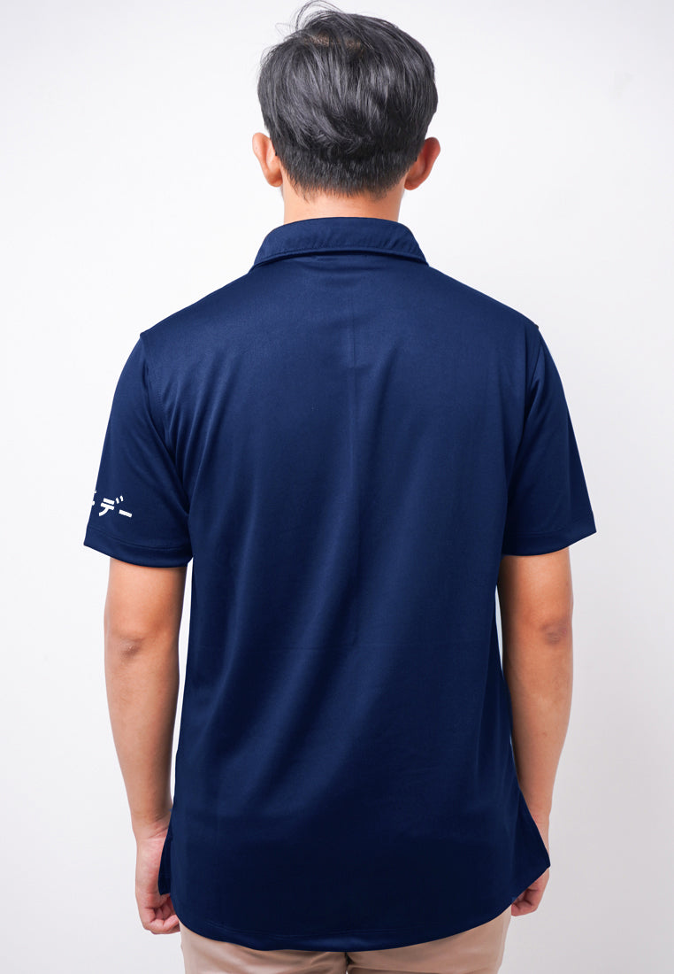 Third Day MTL30 Polo Shirt Casual Pria Katakana Arm Navy