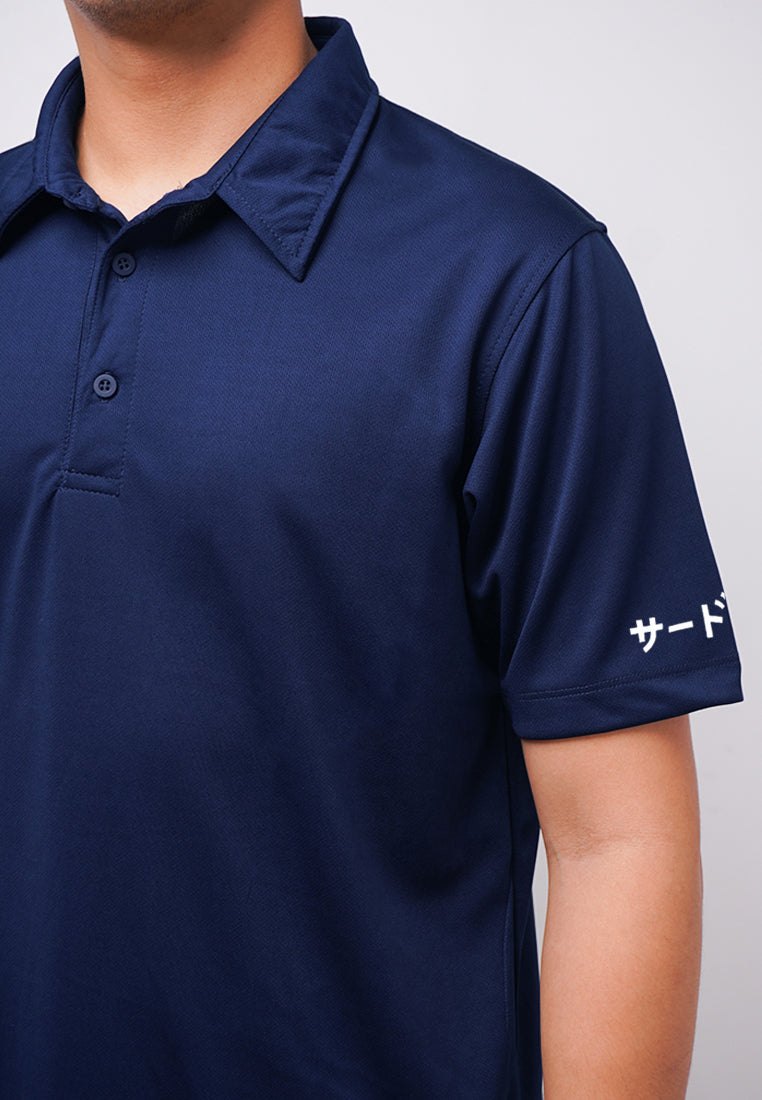 Third Day MTL30 Polo Shirt Casual Pria Katakana Arm Navy