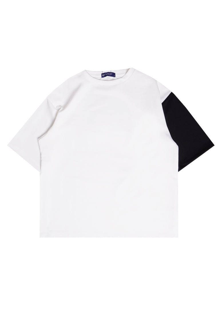Third Day MTL36 Kaos Oversize Distro Pria Polos Block White Black