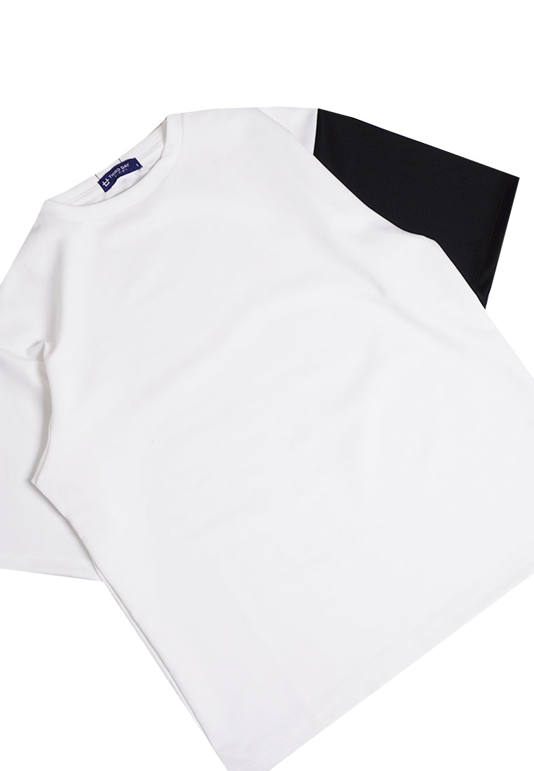 Third Day MTL36 Kaos Oversize Distro Pria Polos Block White Black