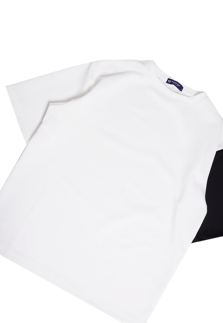 Third Day MTL36 Kaos Oversize Distro Pria Polos Block White Black