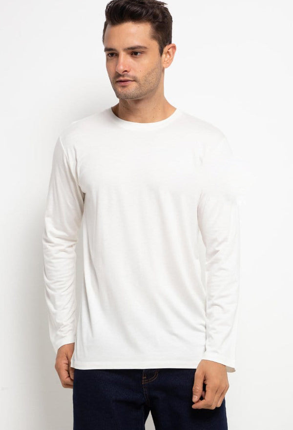 Thirdday MTN54 kaos LS long sleeve tangan panjang pria instacool polos putih
