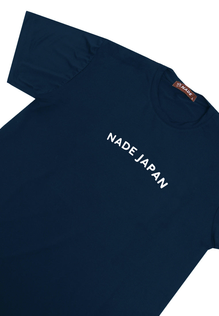 Nade NTB78 Kaos Pria Tangan Pendek Ringan Anti Kusut Nade Japan Navy