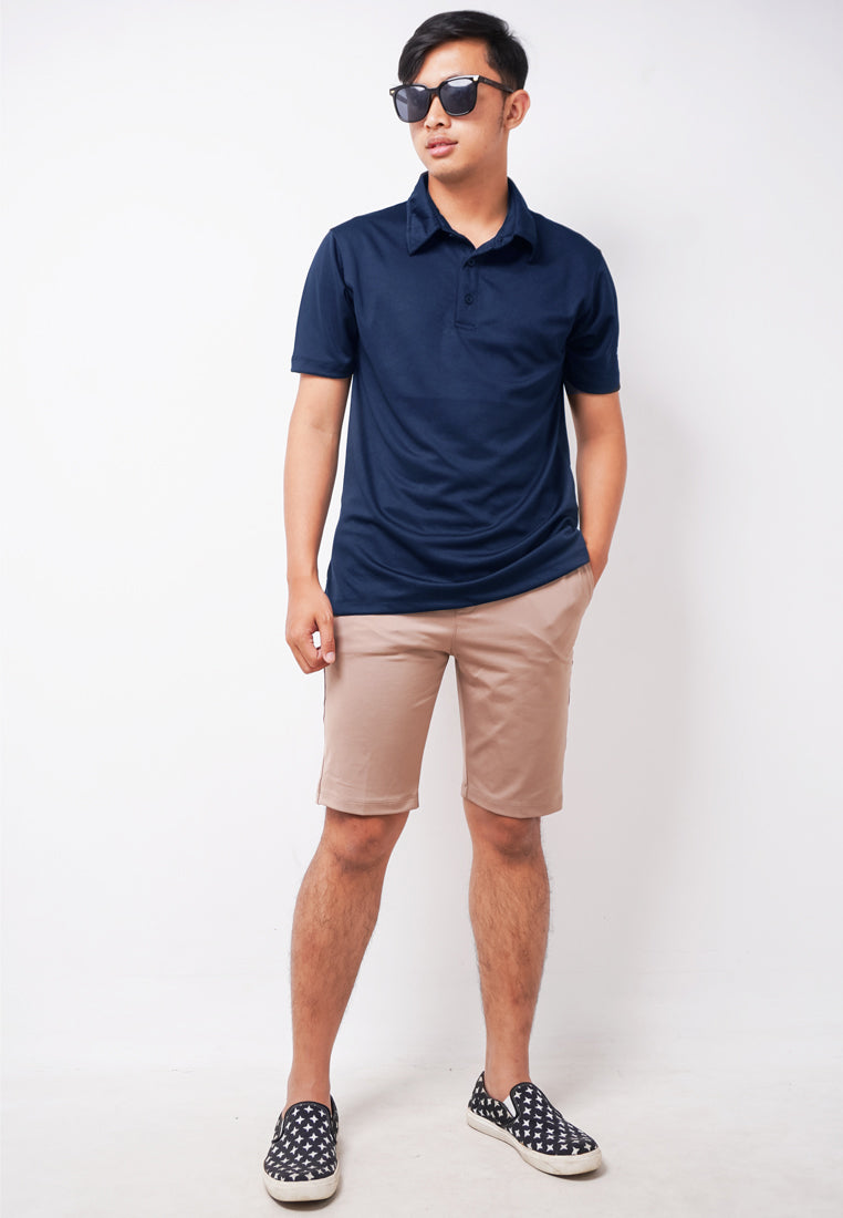 Third Day MTK81 Polo Shirt Casual Pria Logo Arm Navy