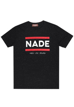 NT031W S/S Kaos Pria Men Nade 2Lines Red Blk Nap