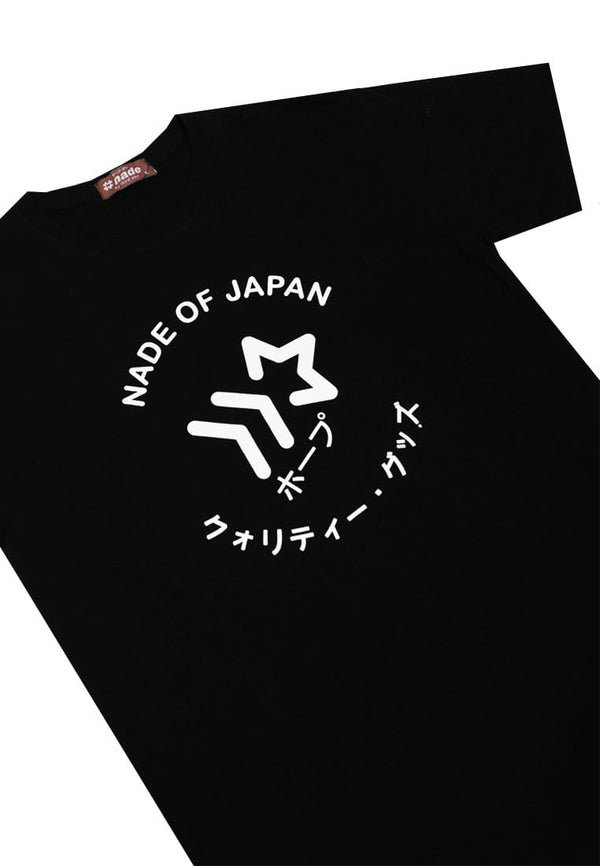 Nade NT034W s/s Kaos Pria Unisex Men Nade of japan hitam