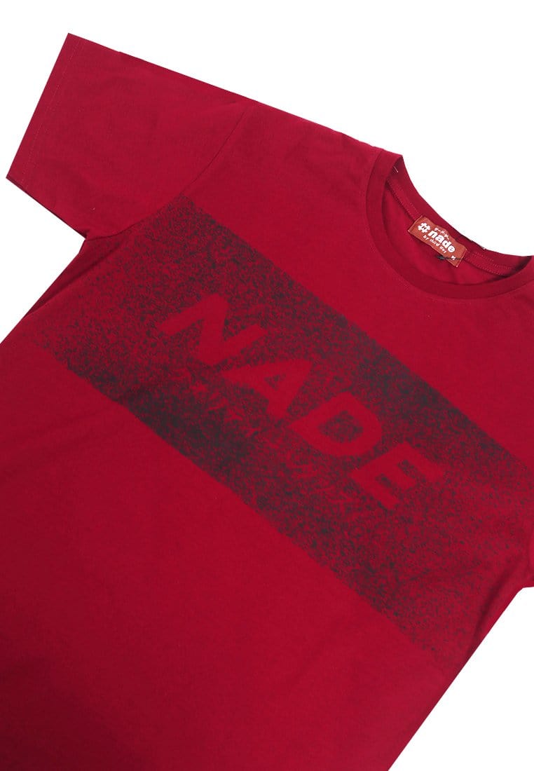 Nade NT070X s/s Kaos Pria Men Nade TV Merah