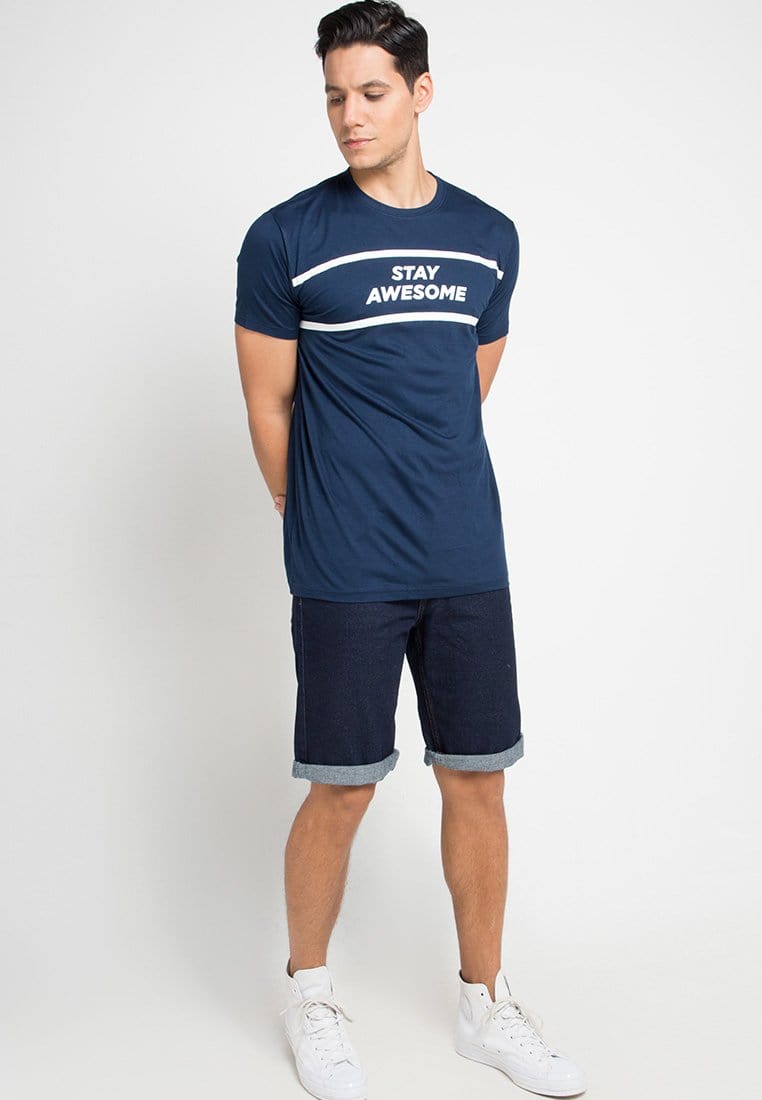 Nade NT210B stay awesome T-shirt Navy