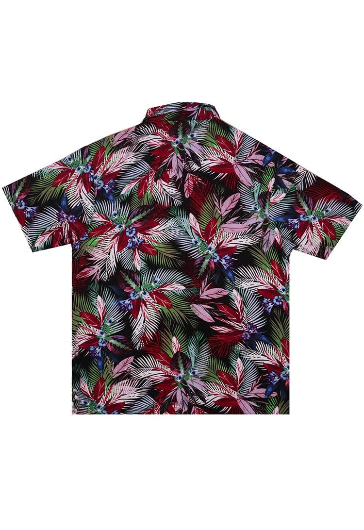 Nade Japan NTA12 Kemeja Pria Kasual Motif Tropical Merah Pink