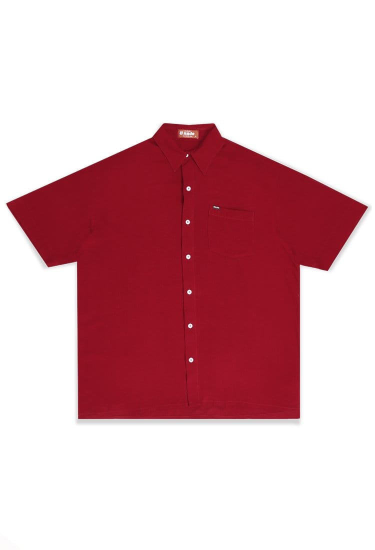 Nade Japan NTA18 Kemeja MKM Men Basic Polos Maroon With Pocket