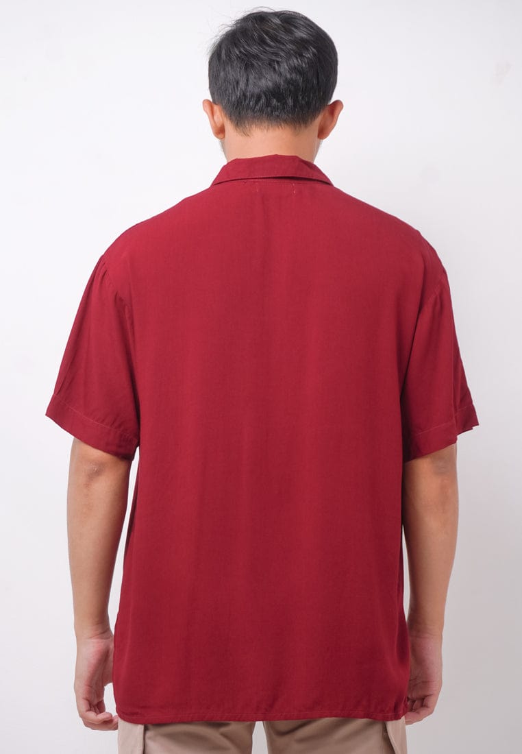 Nade Japan NTA18 Kemeja MKM Men Basic Polos Maroon With Pocket