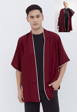 Nade Japan NTA19 KMN Kimono Unisex Polos Maroon With List