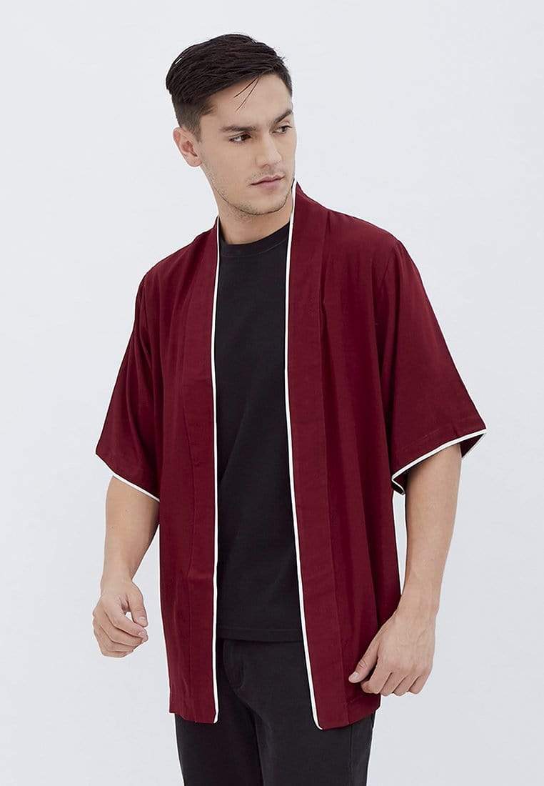 Nade Japan NTA19 KMN Kimono Unisex Polos Maroon With List