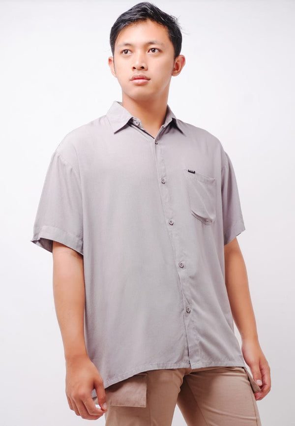 Nade Japan NTA20 Kemeja MKM Men Basic Polos Abu With Pocket