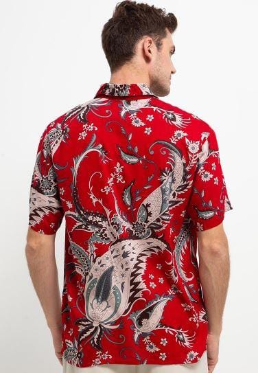 Nade NTA60 Kemeja MKM Men Basic Batik Merah
