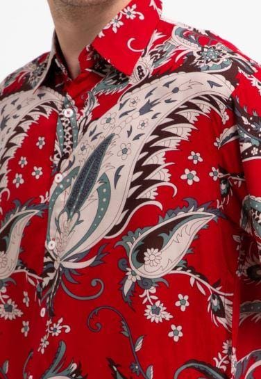 Nade NTA60 Kemeja MKM Men Basic Batik Merah