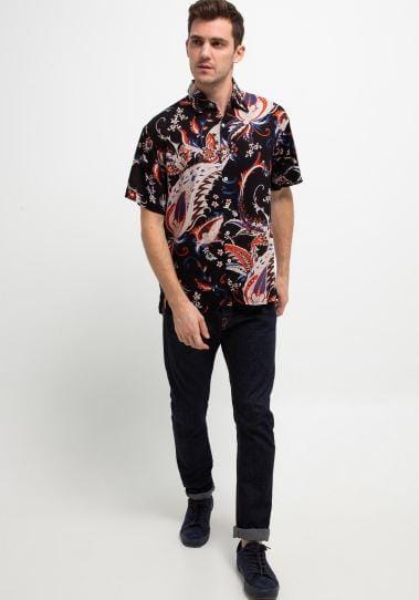 Nade NTA62 Kemeja MKM Men Basic Batik Hitam