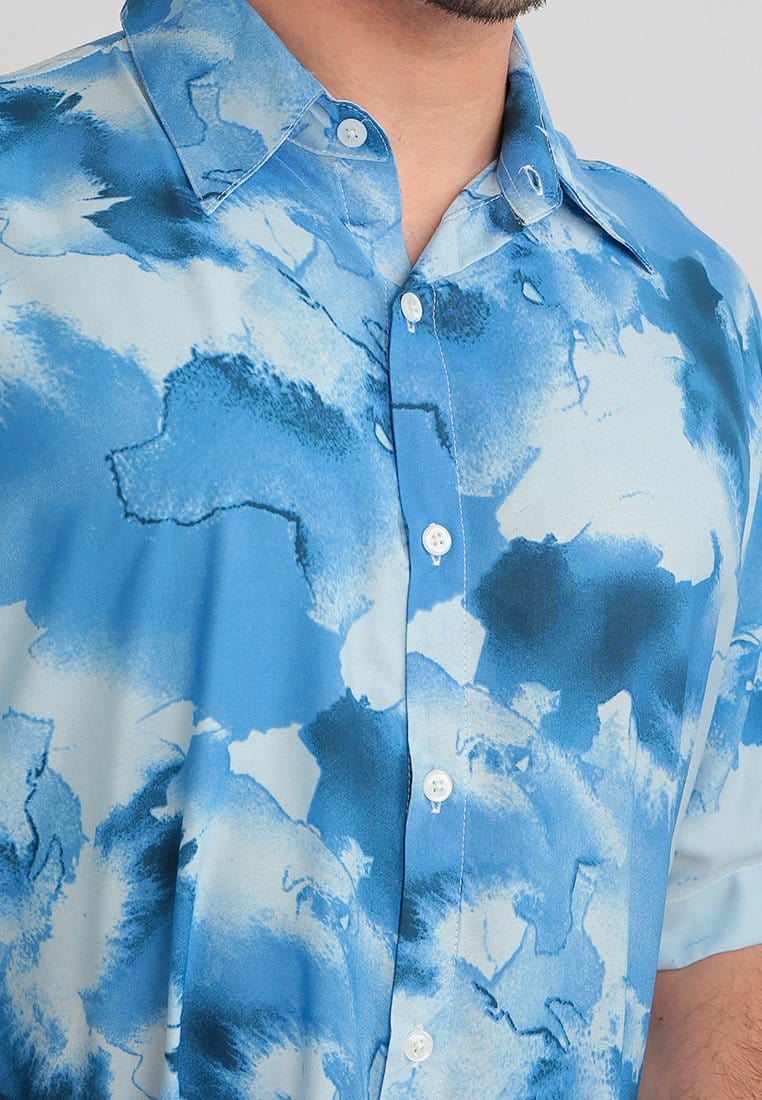 Nade Japan NTA66 Kemeja MKM Men Basic Tie Dye Biru