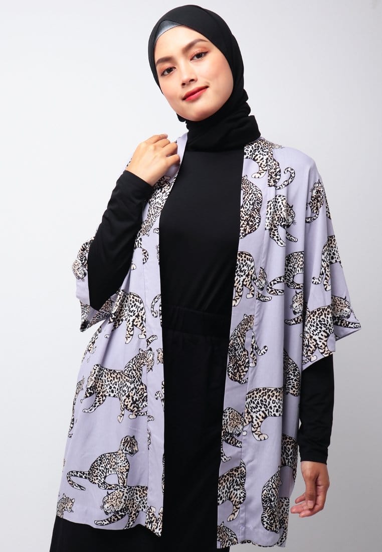 Nade Japan NTA75 KMN Kimono Unisex Leopard Lilac