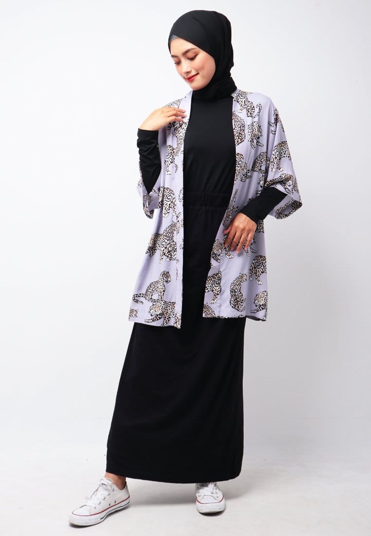 Nade Japan NTA75 KMN Kimono Unisex Leopard Lilac