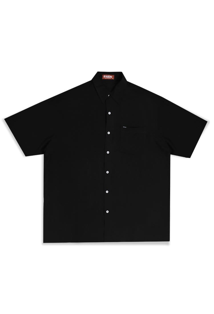 Nade NTA78 Kemeja MKM Men Basic Polos Hitam With Pocket