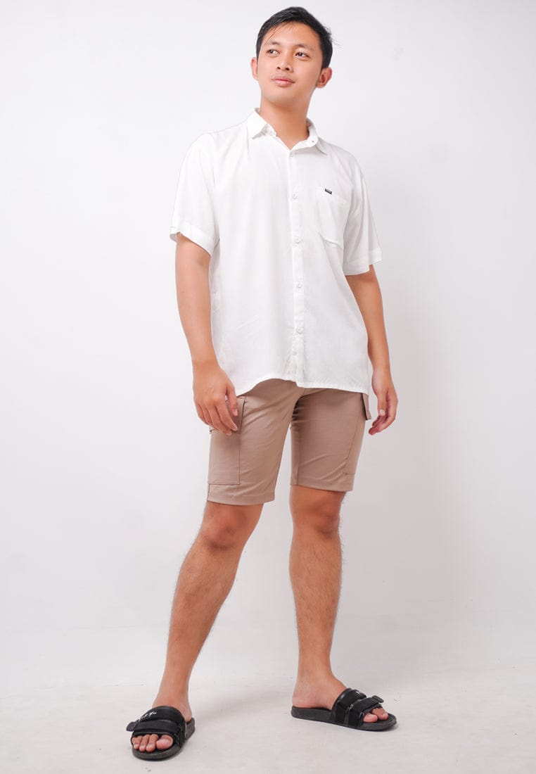 Nade NTA79 Kemeja MKM Men Basic Polos Broken White With Pocket