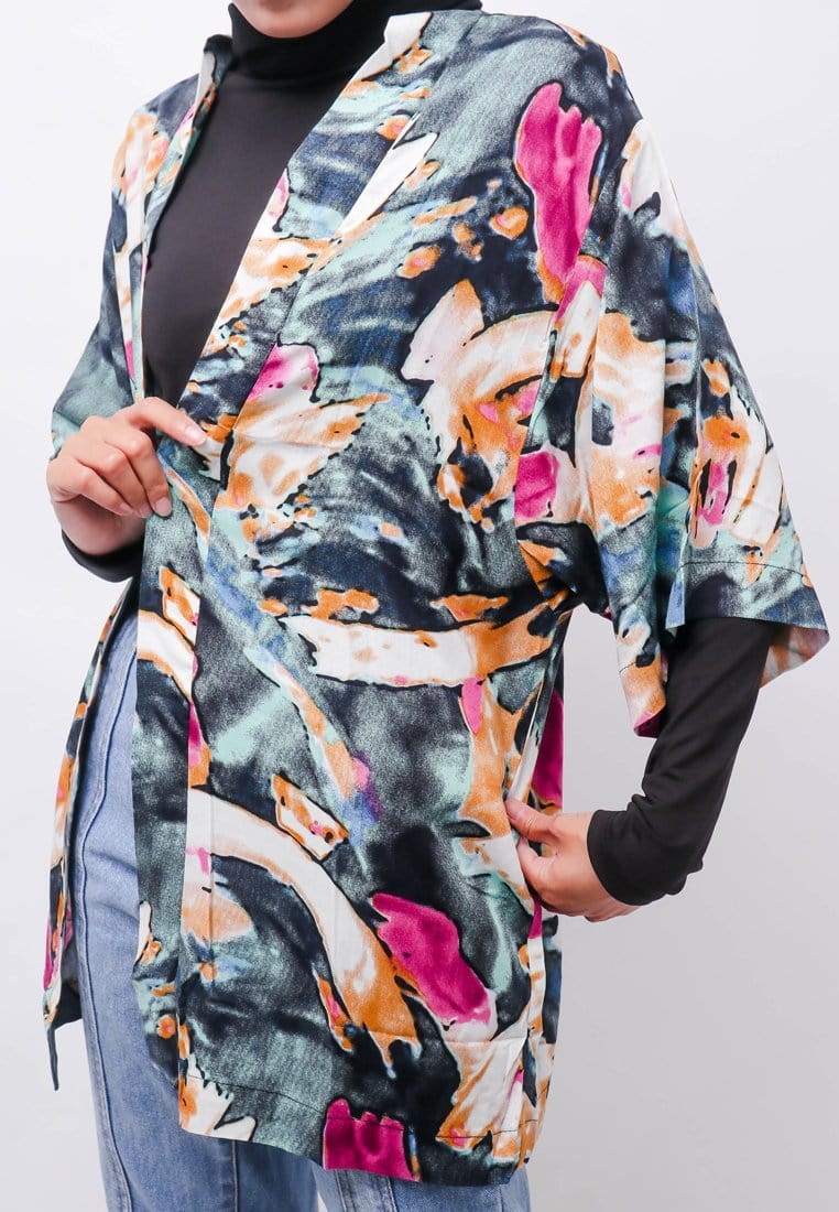 Nade Japan NTA88 KMN Kimono Unisex Abstrak Tosca