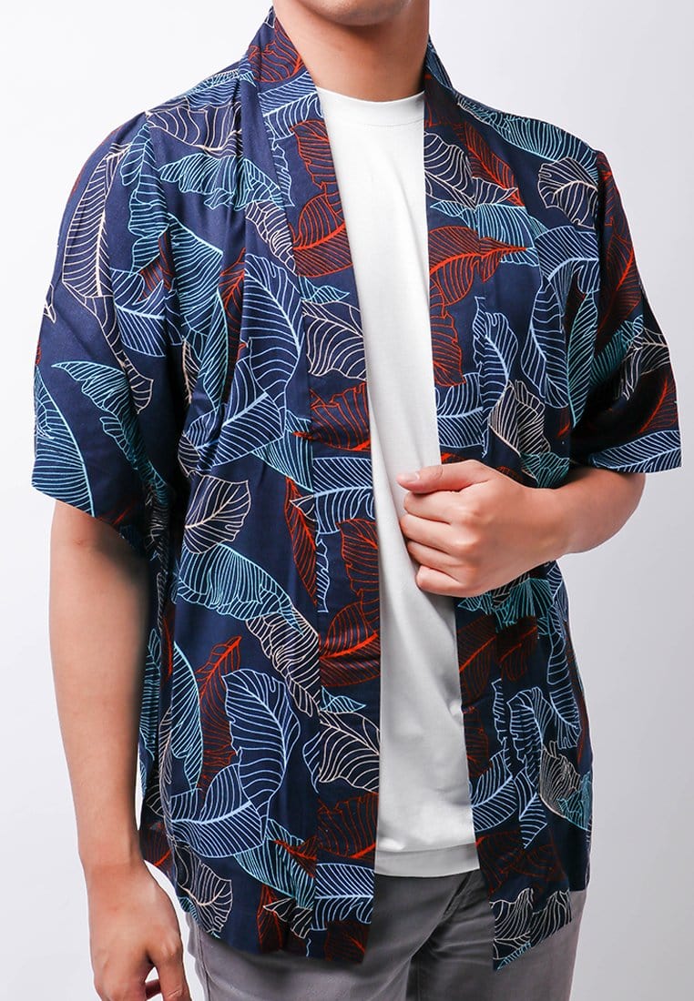 Nade Japan  NTA90 KMN Kimono Unisex Daun Navy