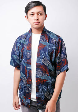 Nade Japan  NTA90 KMN Kimono Unisex Daun Navy