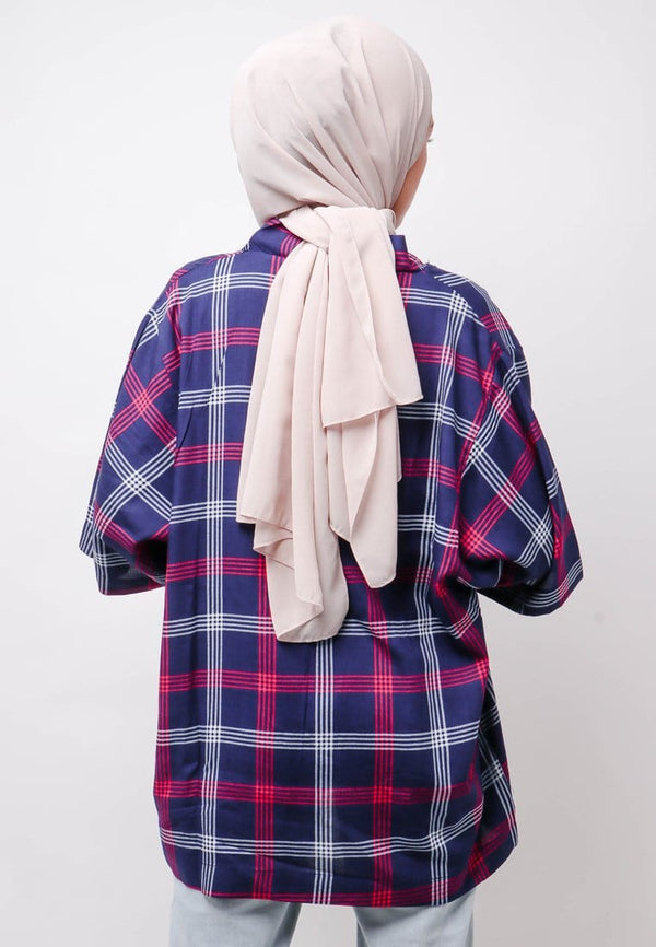 Nade NTB13 KMN Kimono Unisex Kotak Navy Pink