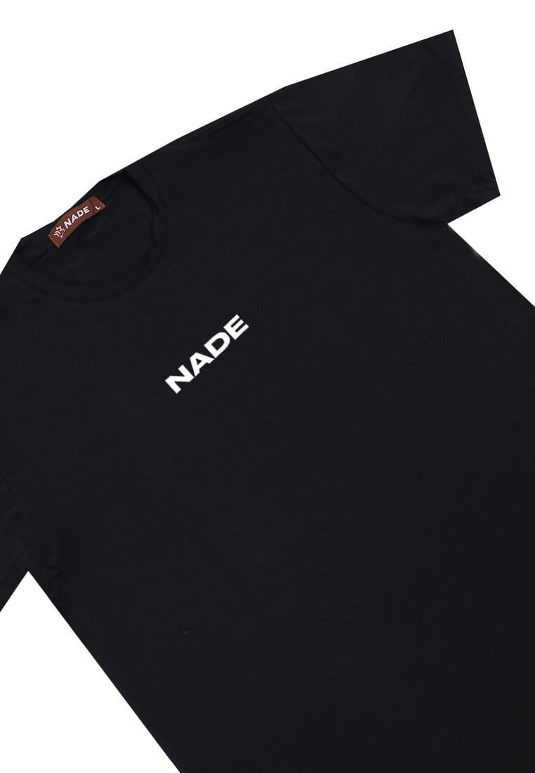 Nade  NTB14 Kaos Pria Tangan Pendek Hitam Nade Only Hitam