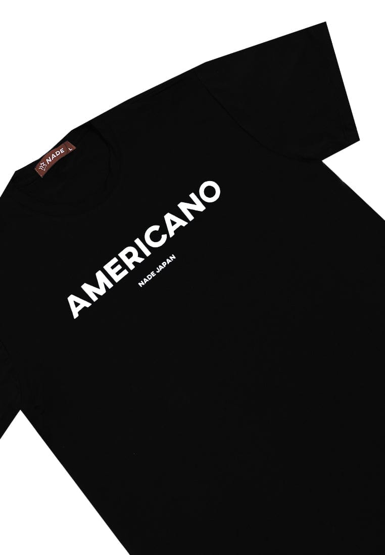 Nade NTB37 Kaos Pria Tangan Pendek Ringan Anti Kusut Nade Japan Americano Hitam