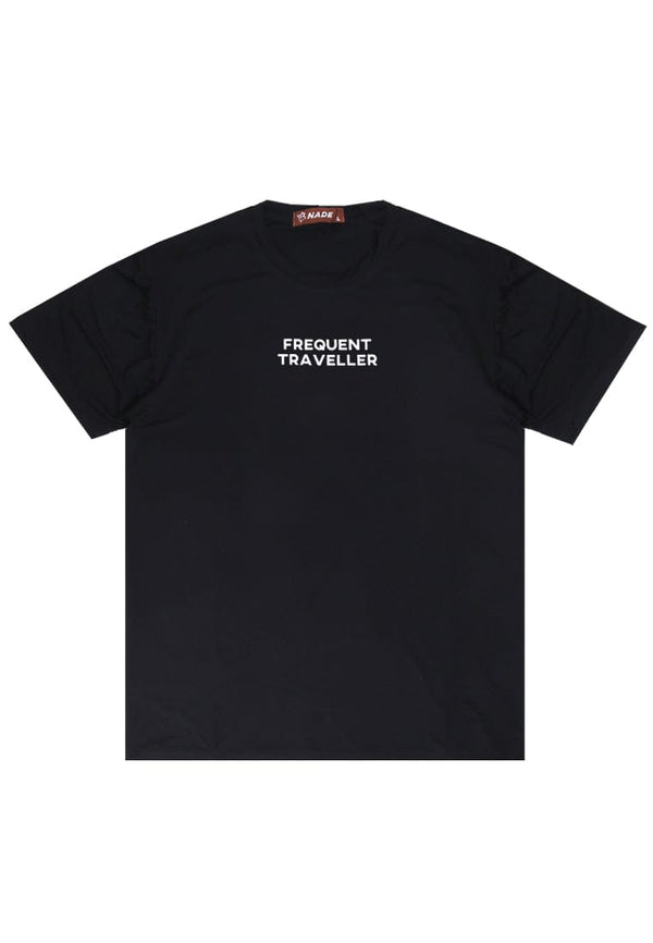 Nade NTB49 Kaos Pria Tangan Pendek Ringan Anti Kusut Nade Japan Frequent Traveller Hitam