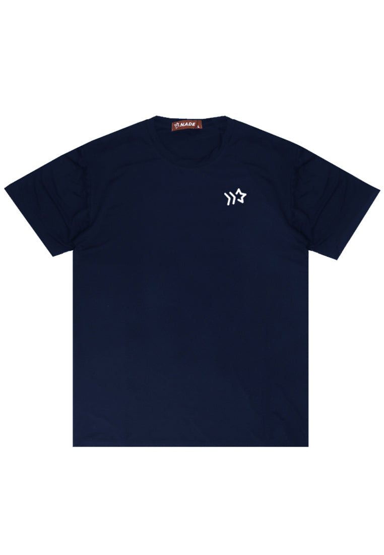 Nade NTB66 Kaos Pria Tangan Pendek Ringan Anti Kusut Logo Chest Navy