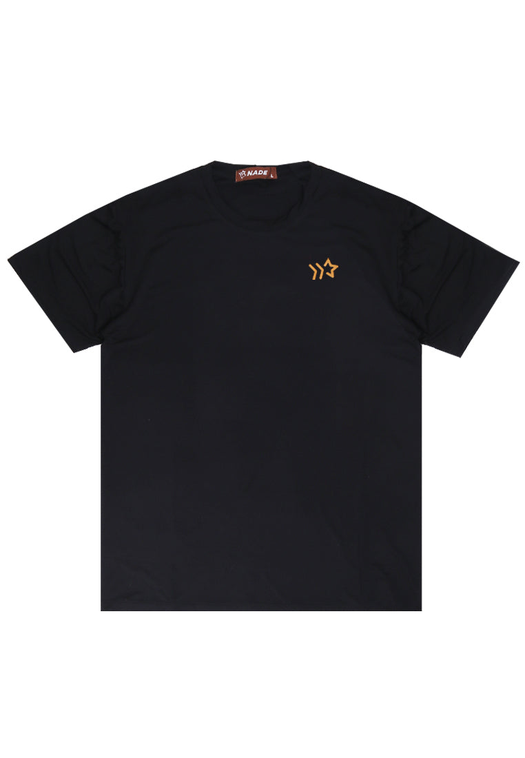 Nade NTB69 Kaos Pria Tangan Pendek Ringan Anti Kusut Logo Chest Hitam