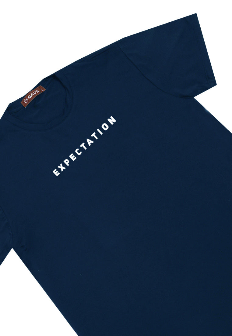 Nade NTB74 Kaos Pria Tangan Pendek Ringan Anti Kusut Expectation Navy